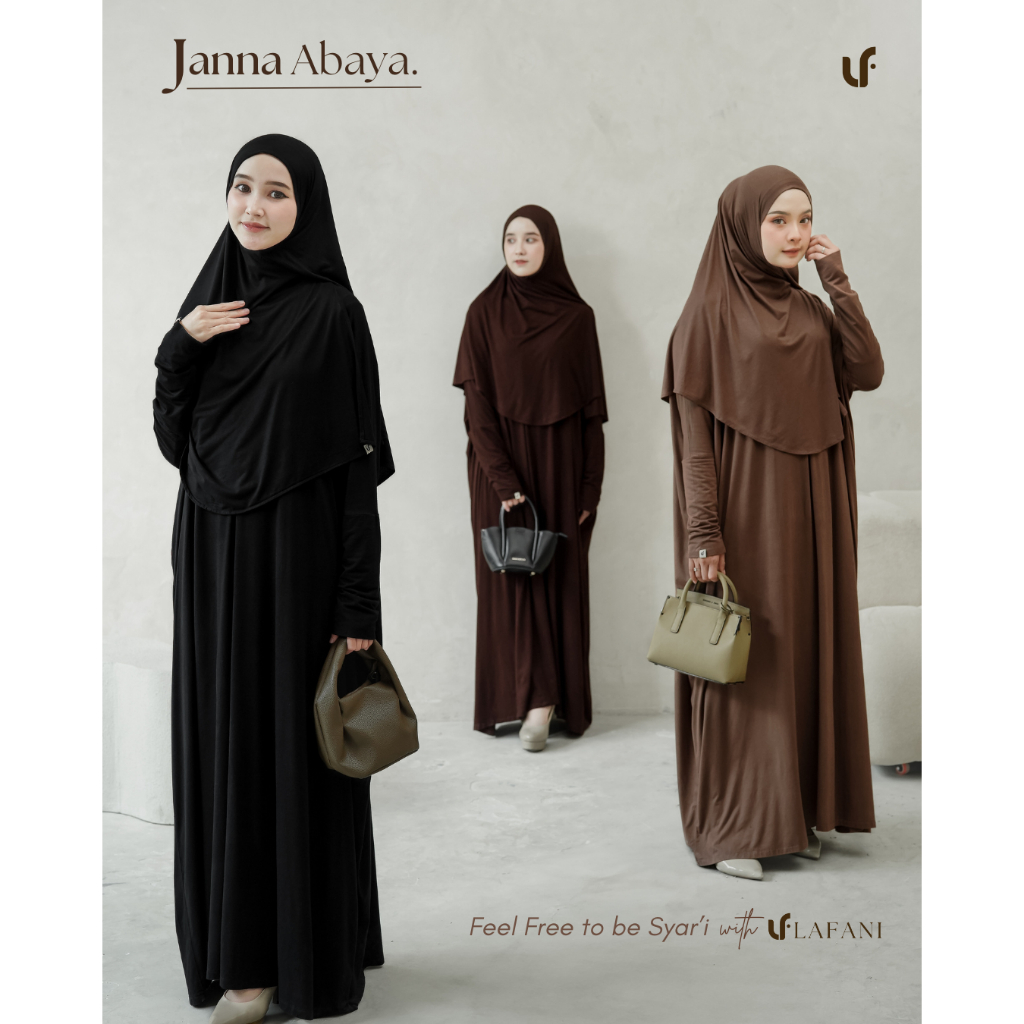 LAFANI - Janna Loose Abaya - Abaya Katun Rayon Jersey Minimalis