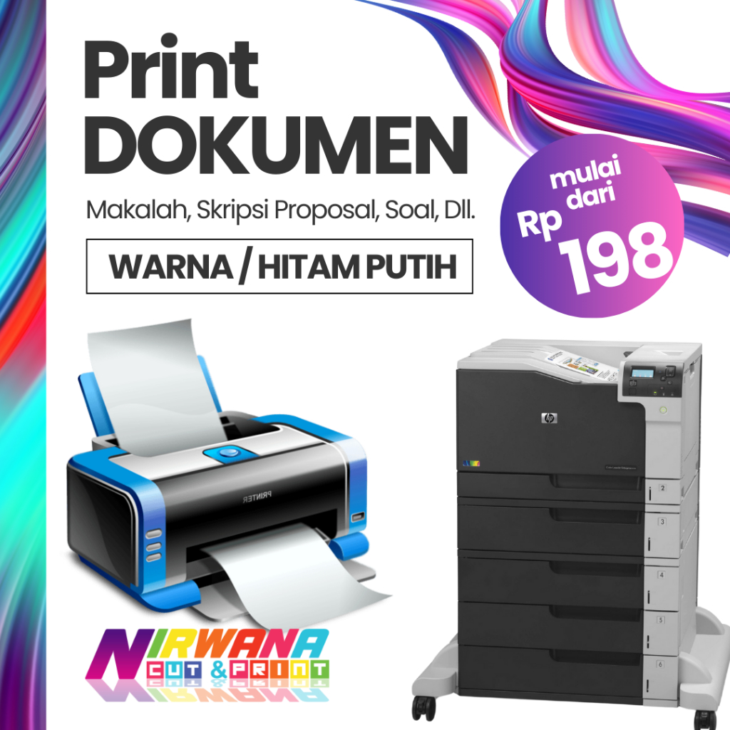 

Cetak Dokumen Warna / Hitam Putih – Kertas HVS A4 & F4 – Jelas, Murah & Cepat!