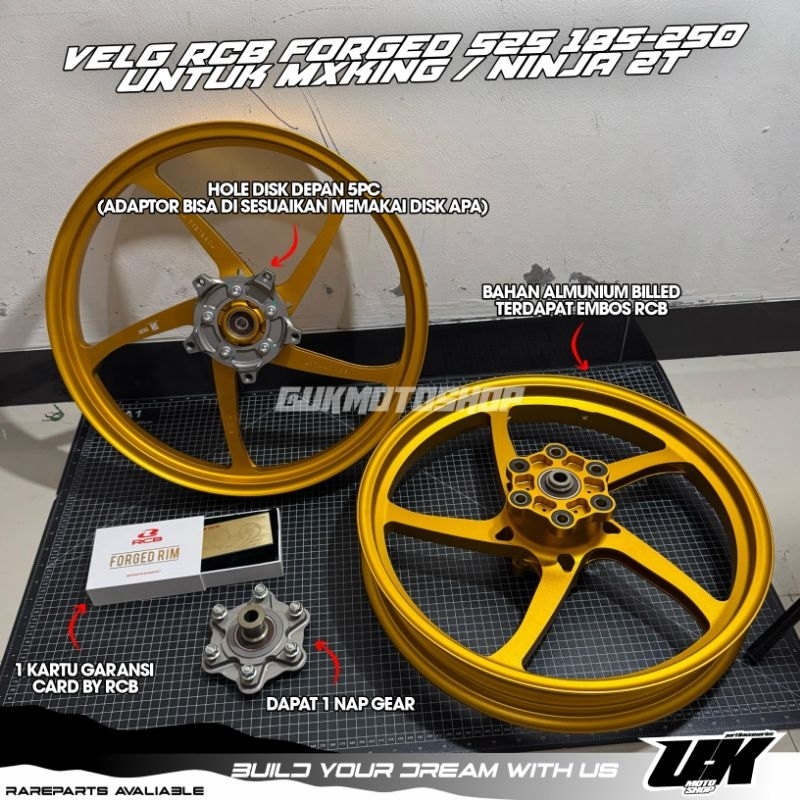 velg RCB forged 525 mxking ninja r RR RCB FORGED