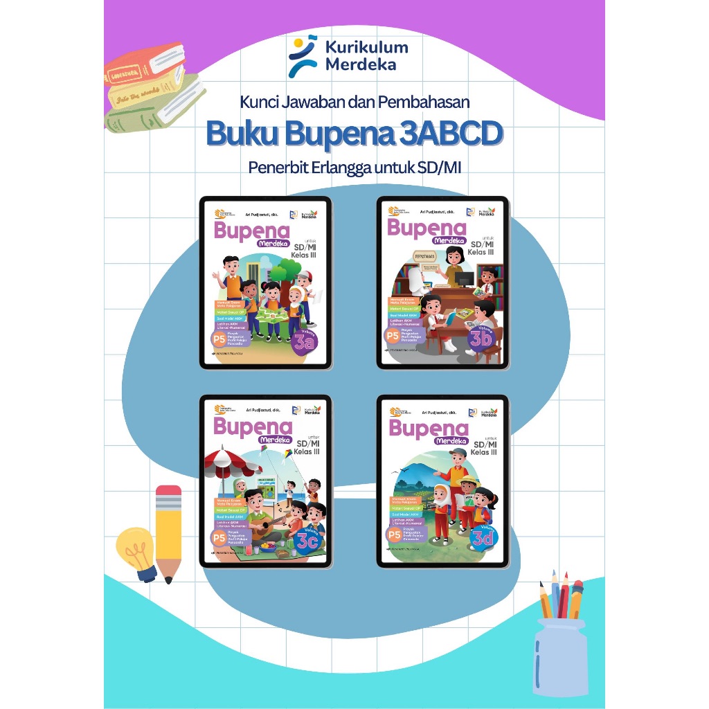 (FlLE) Kunci Jawaban BUPENA SD Kelas 3 ABCD Disertai Pembahasan