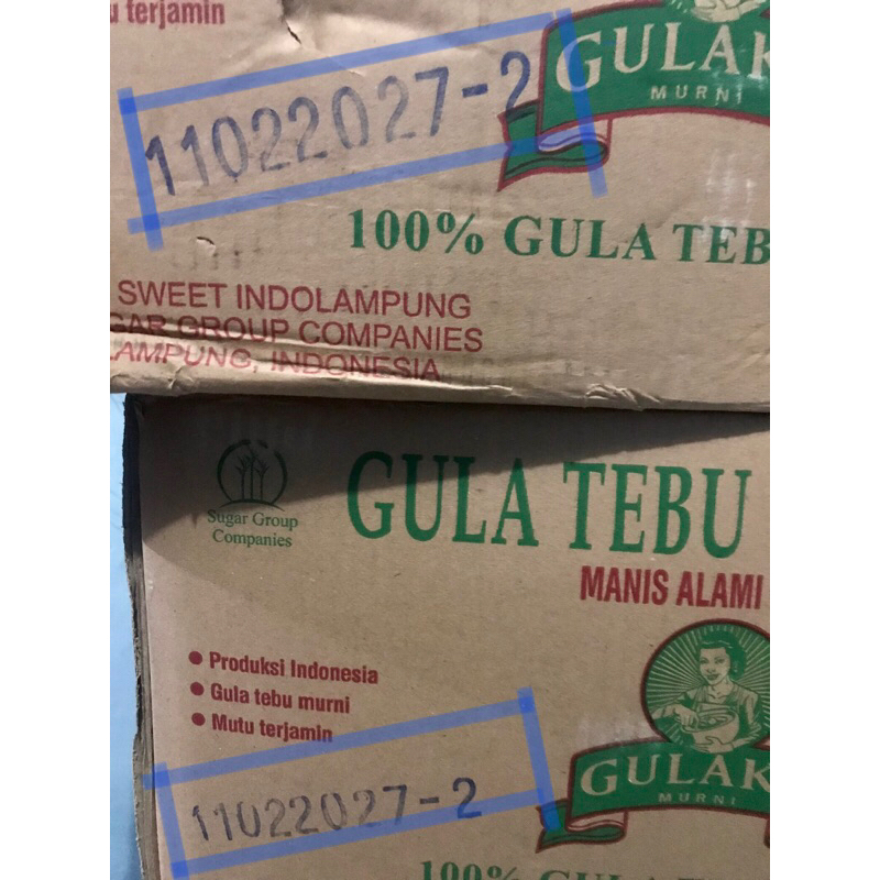 Gulaku karton (24pcsx1kg) gula gulaku premium hijau kuning