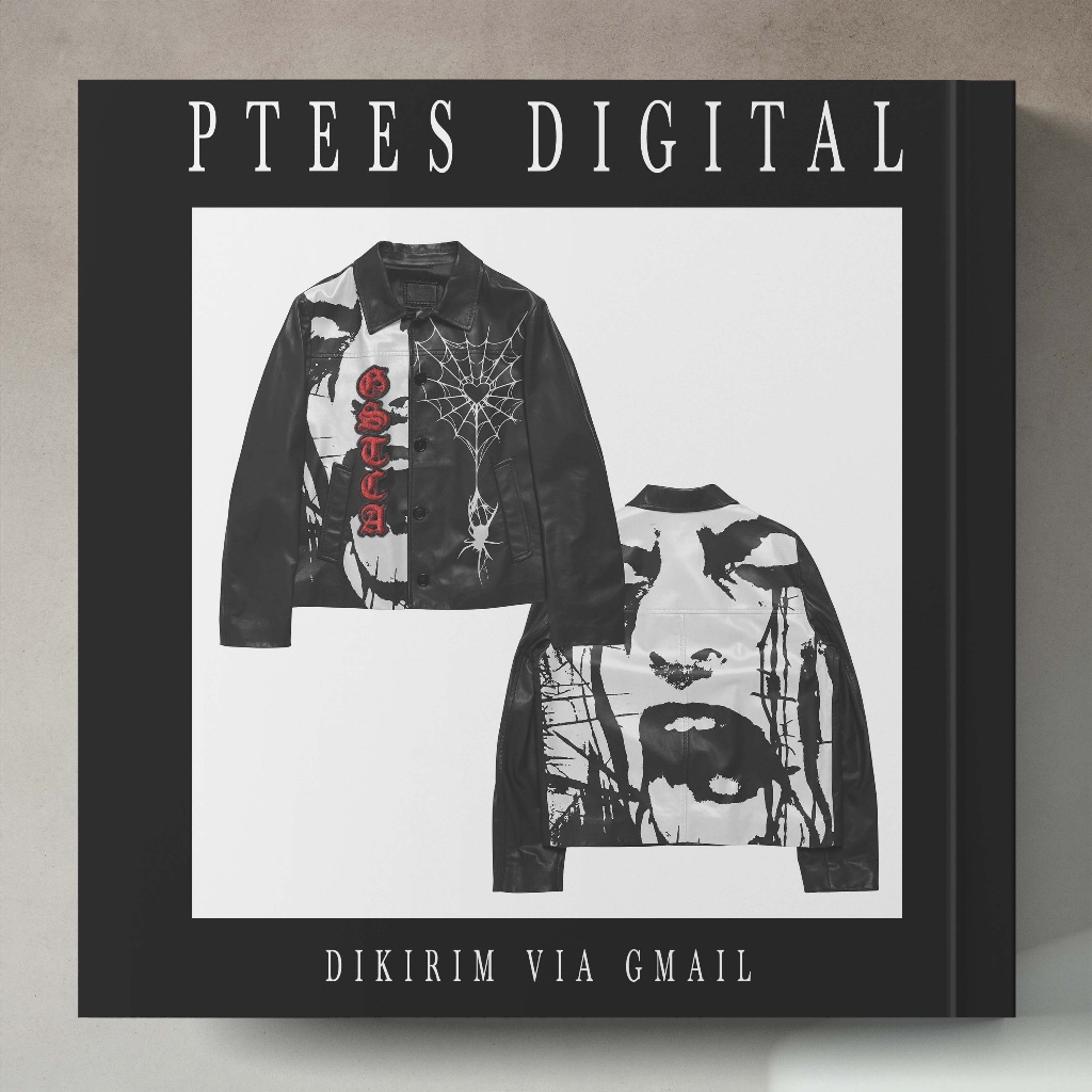 PD0126 - LEATHER JACKET MOCKUP - PSD PHOTOSHOP - JAKET KULIT