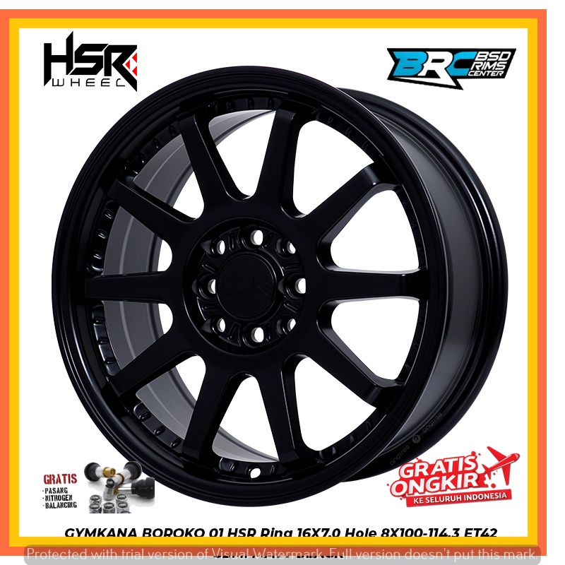 velg mobil agya calya sigra avanza HSR GYMKANA R16 velg racing mobil