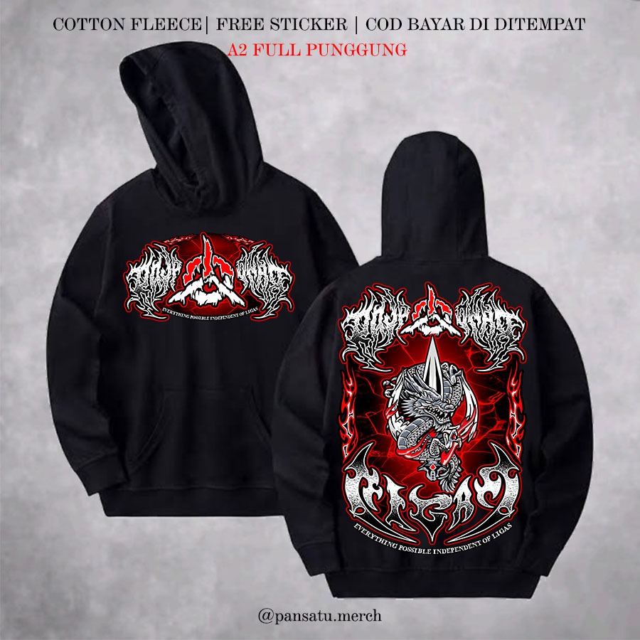 Hoodie Ligas Raja Onar Segoro Kidul Cotton Fleece Full Punggung