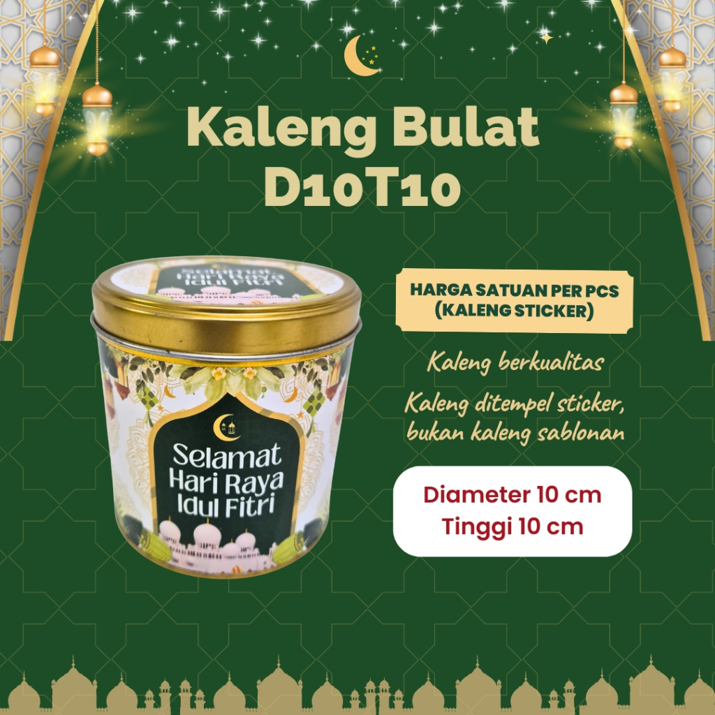 

Kaleng Toples Lebaran T1010 Toples Kue Set Mubarak Souvenir Idul Fitri Mosque by Hapunni Collection