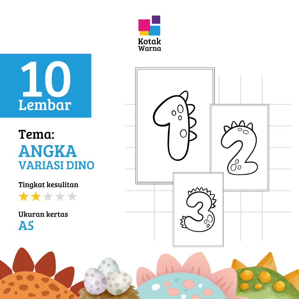 

Kertas Mewarnai Tema Angka [Variasi Dino] / Lembar Mewarnai Tema Angka [Variasi Dino] / Gambar Mewarnai Tema Angka [Variasi Dino] / Mainan Edukasi Mewarnai Tema Angka [Variasi Dino] / Untuk Anak Usia Dini / Untuk Anak Usia 4 5 6 7 8 9 Tahun