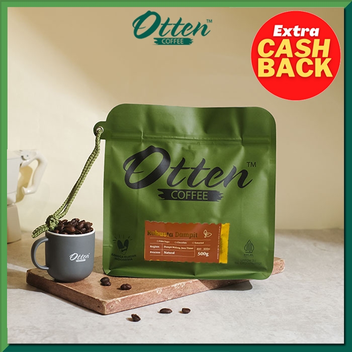 

Kopi Robusta Dampit 500g - Biji / Bubuk Kopi Otten Coffee