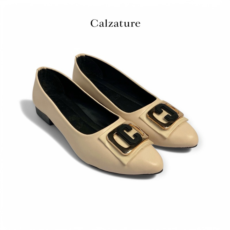 Calzature - Sepatu Kerja Wanita Hak Chunky 3cm Flat Shoes 007