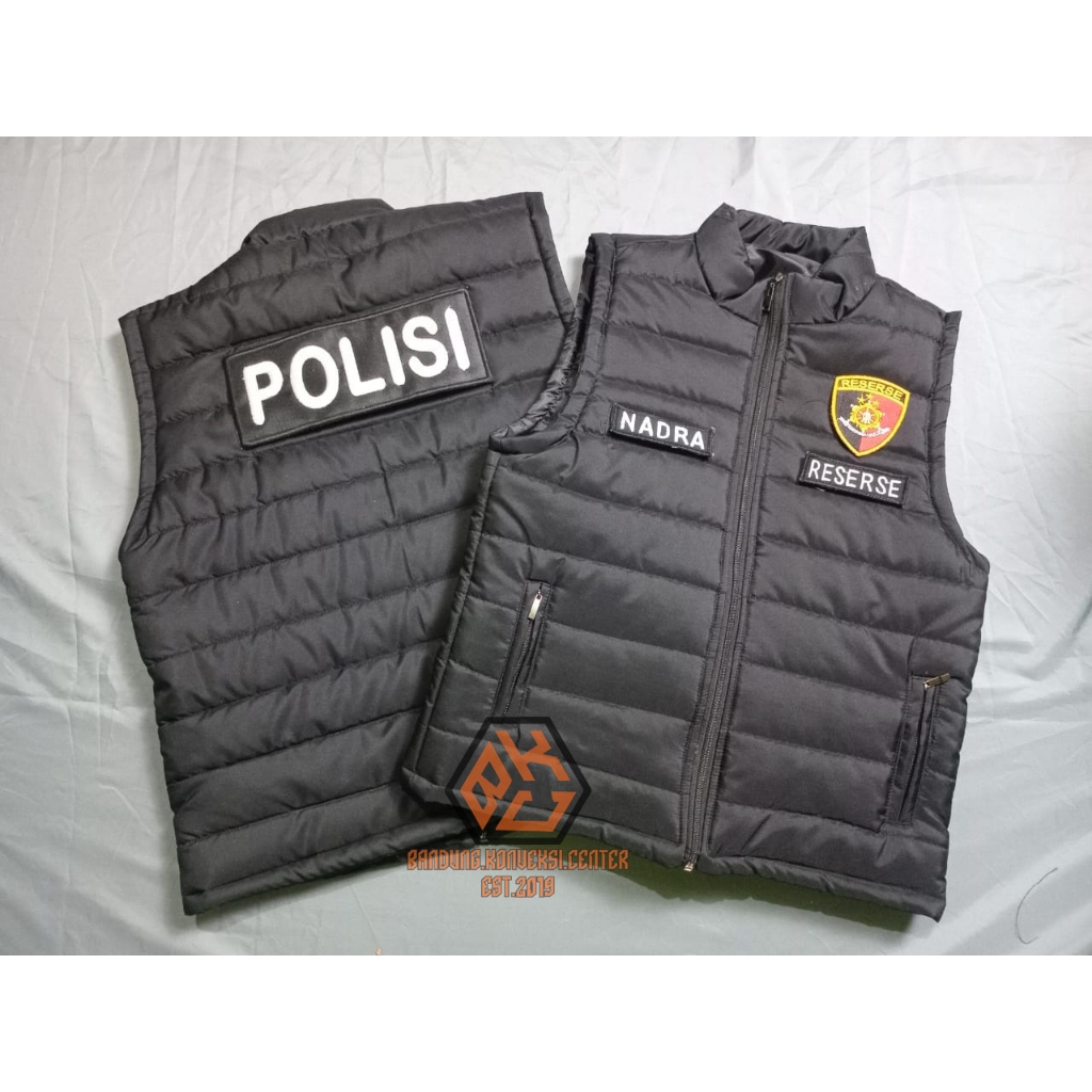 Rompi Vest Reserse Polri | Rompi Gelembung Polisi Reserse | Rompi Polisi Custom | Rompi Vest Bisa Re