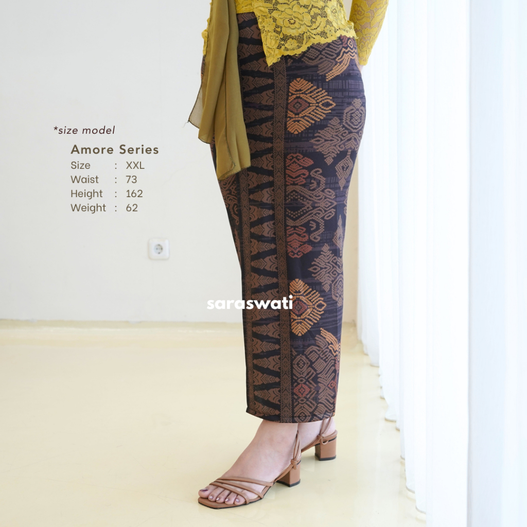 Saraswati Kamen Bali | Rok Batik | Kain Bali | Rok Bali Stretchy - Amore