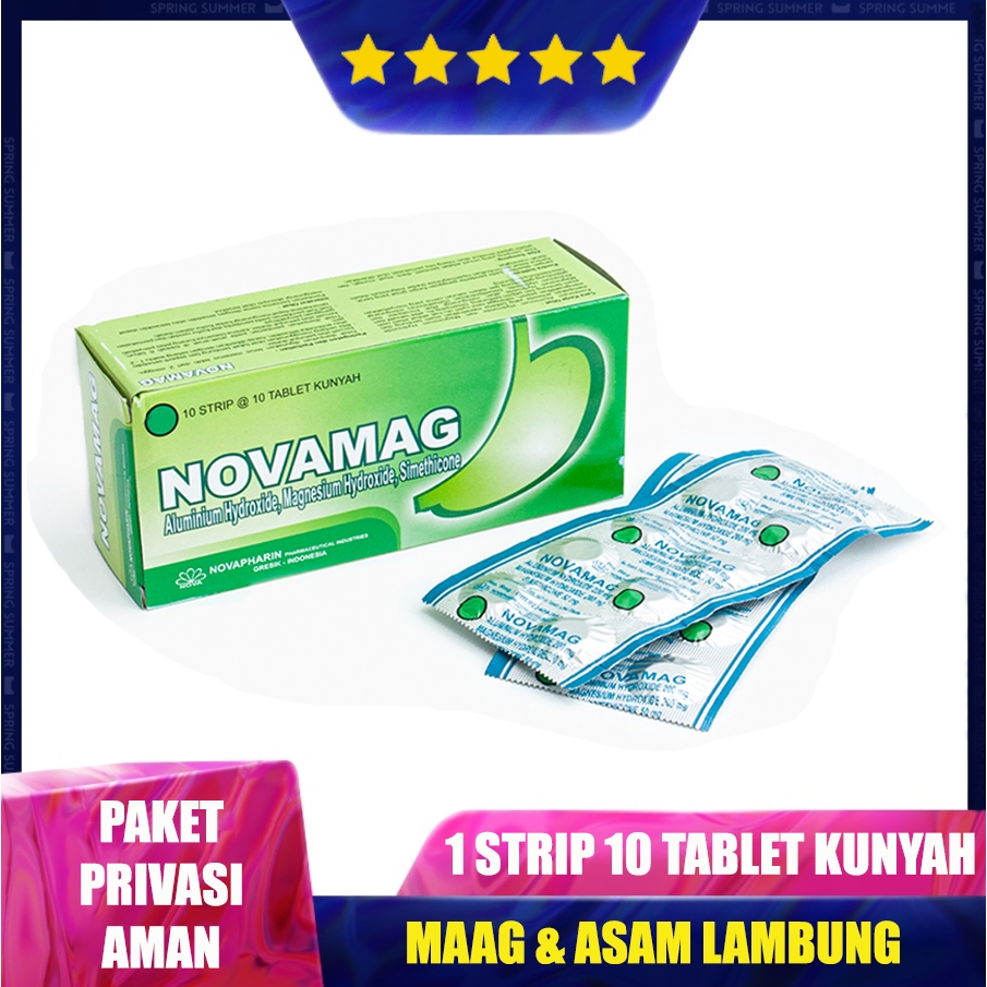 Novamag 1 Strip 10 Tablet Obat Maag Sakit Perut dan Asam Lambung