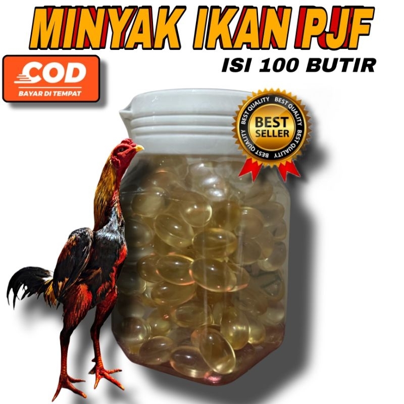 minyak ikan untuk ayam aduan isi 100 butir