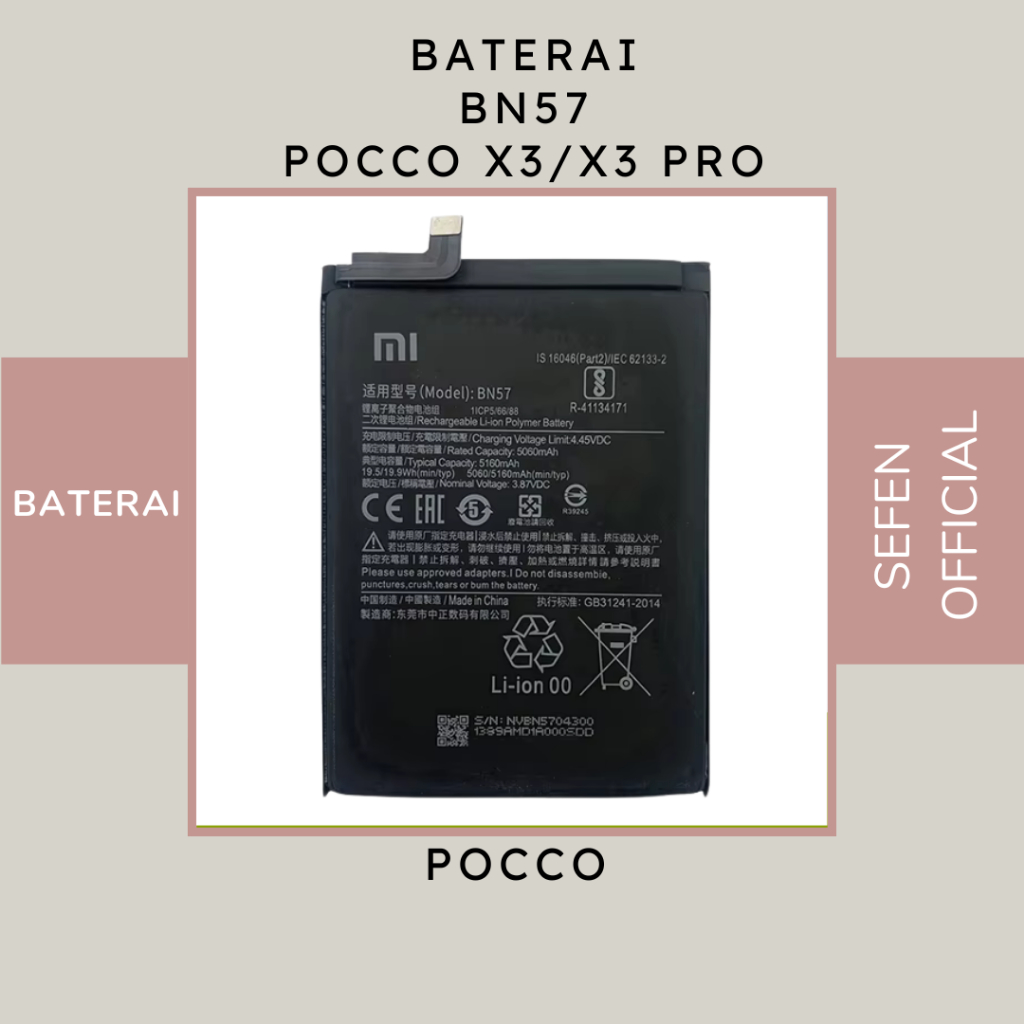 Baterai Pocco X3 / X3 Pro / X3 NFC BN57