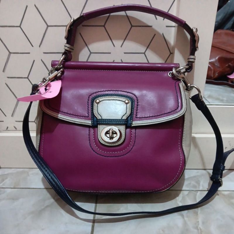 Tas Sling dan Handbag Bahan Kulit Warna 3 in one Coc* Seken Prelove