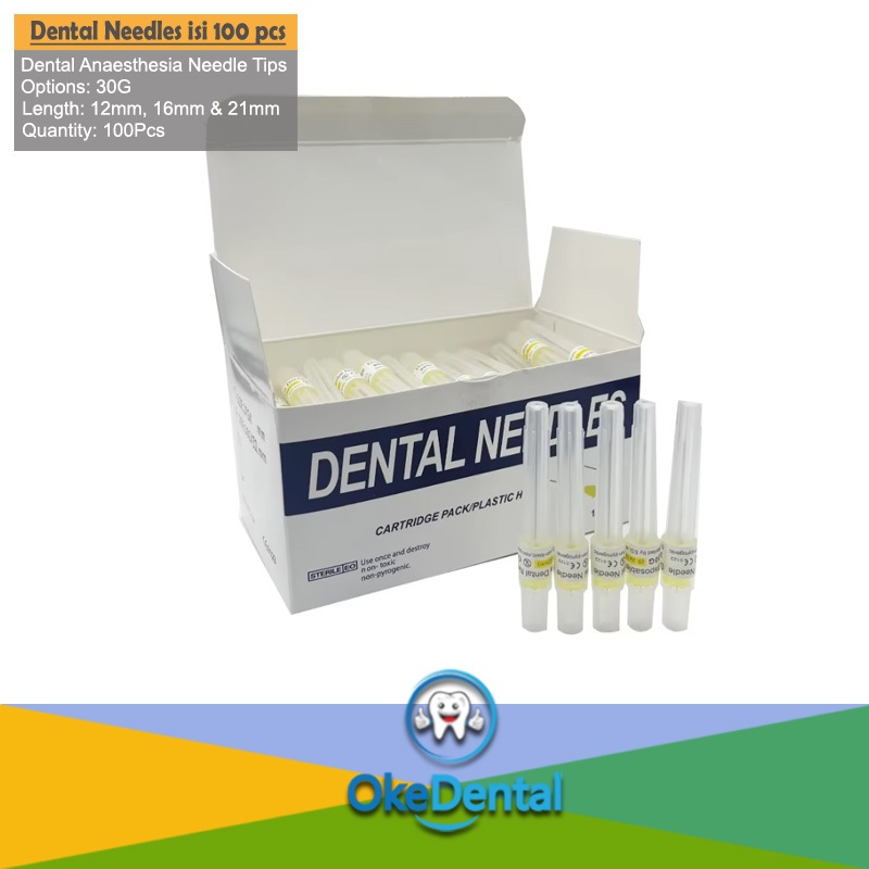 Dental Needle Citoject 30G isi 100 ukuran 12mm 16mm 21mm