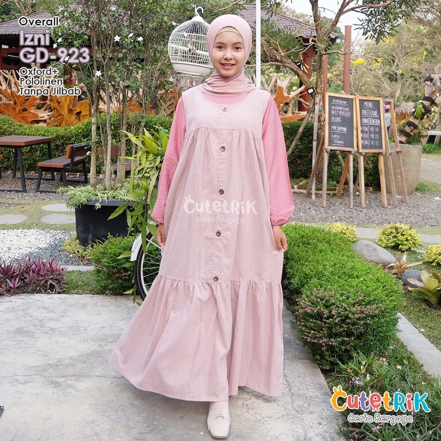 Jamsuit Anak Perempuan Gamis Overall Remaja Set tunik overall wanita korean style Cutetrik Terbaru