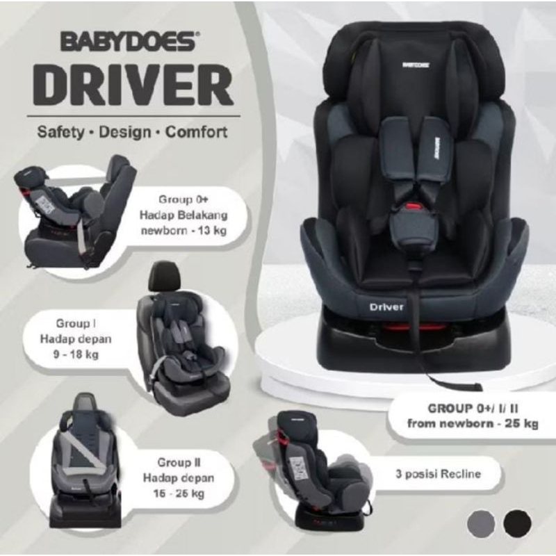 Car Seat Bayi BABYDOES / SECOND / PRELOVED / BARU EX KADO