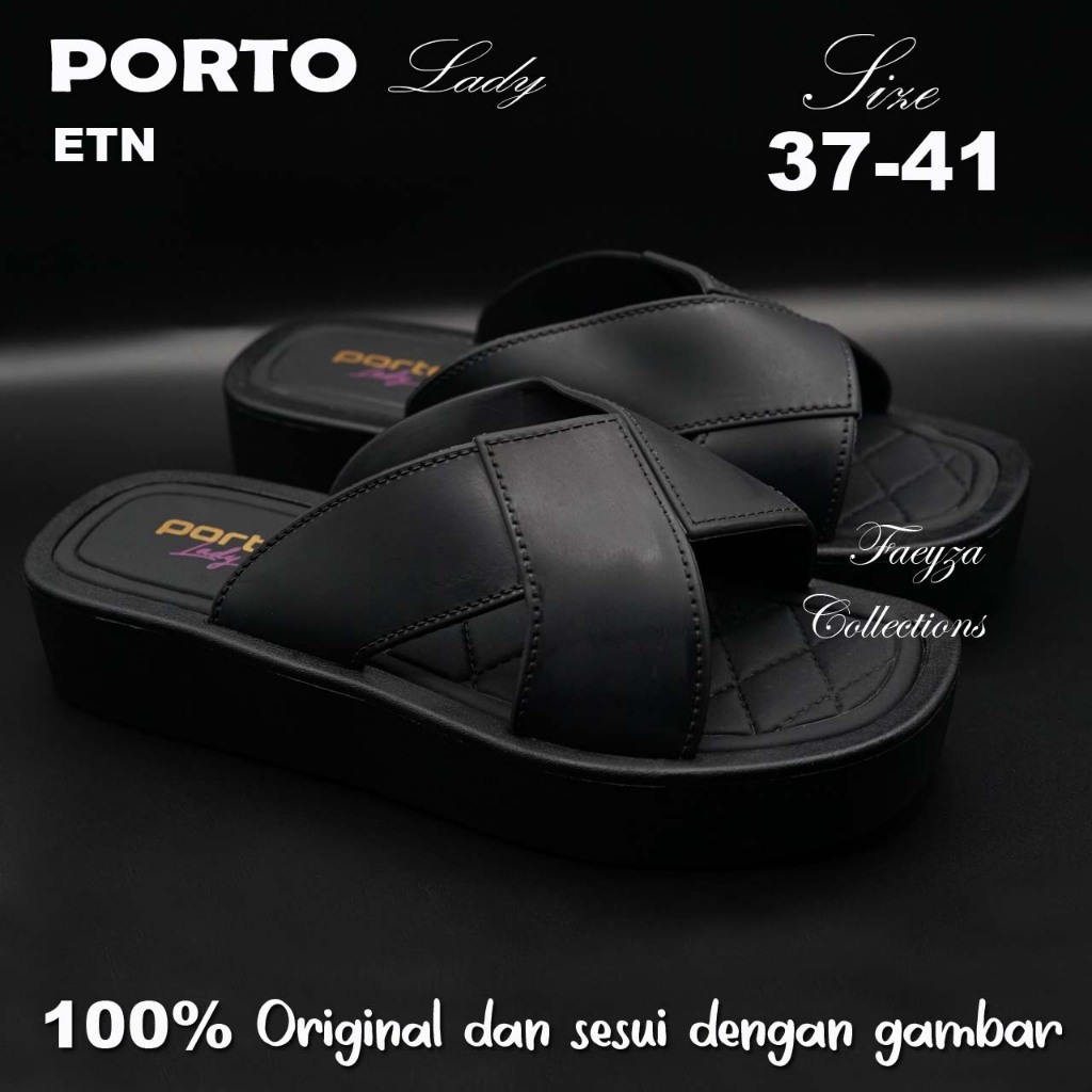 Sandal Selop Wanita Dewasa PORTO LADY ETN-4 Sandal Porto Lady Size 37-41 Wedges Flat Foarm