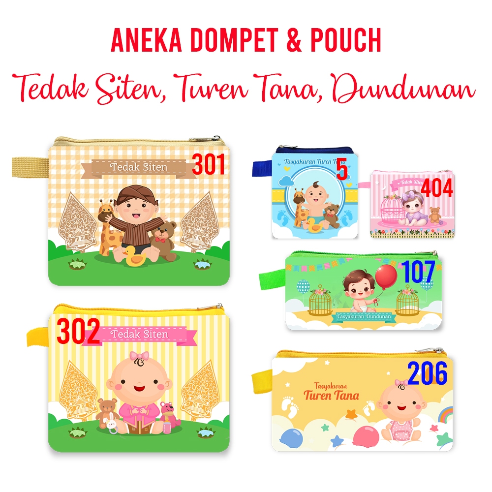 Dompet Souvenir Tedak Siten Dundunan Tasyakuran Turen Tana Pouch Suvenir Aqiqah Tedak Siten Dompet H