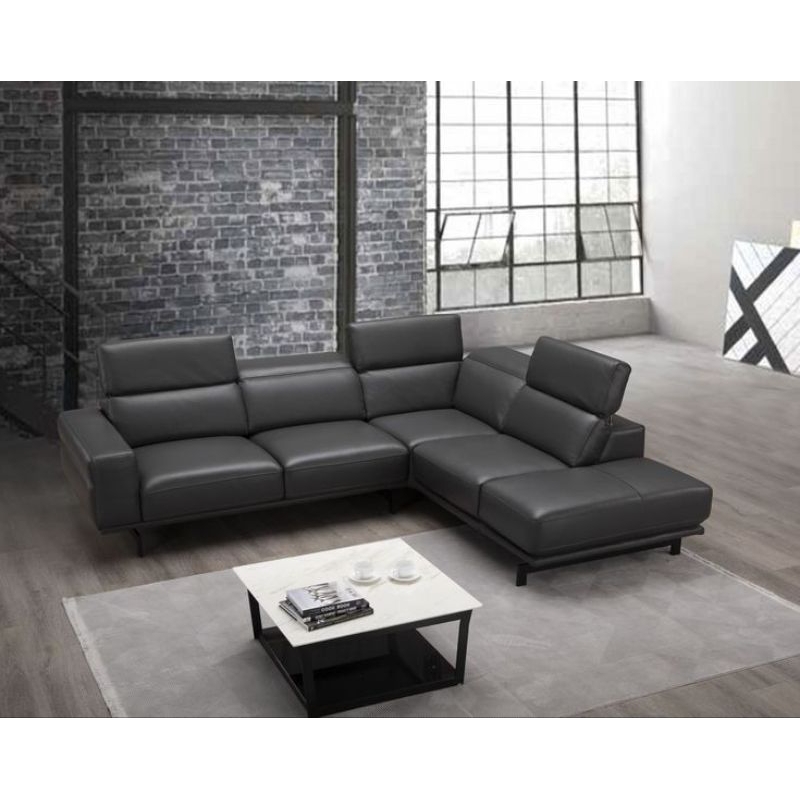 IDEA - Kursi Sofa L Minimalis Bahan Kulit