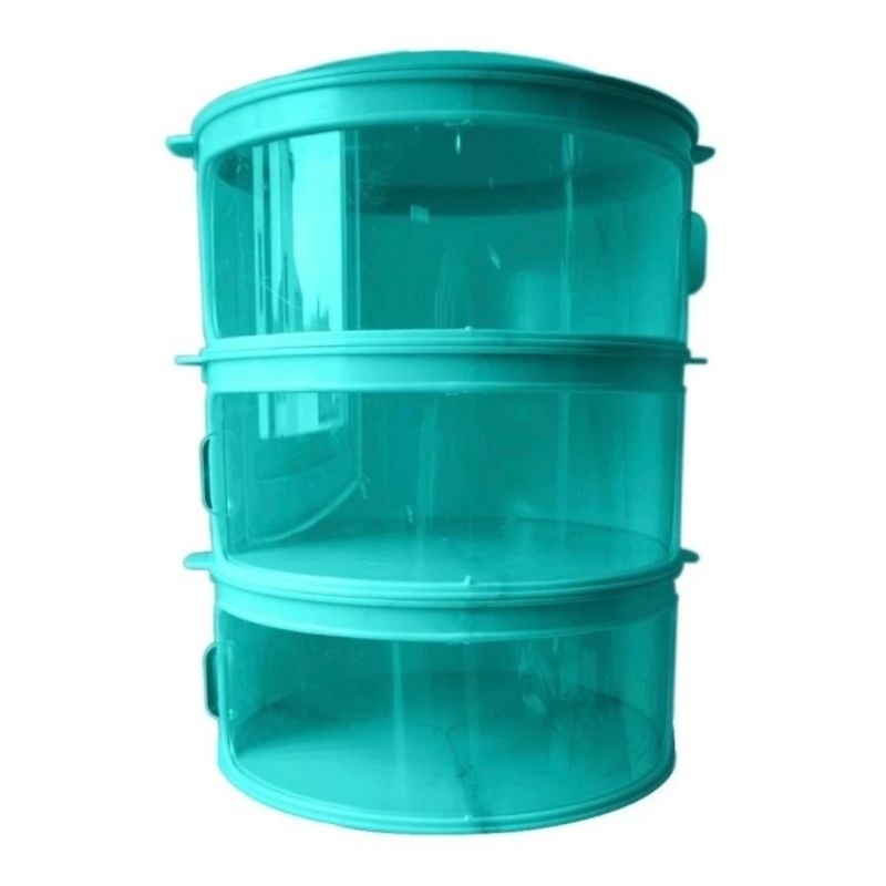 Tudung saji 3 Susun warna hijau / Tudung saji kekinian / Dishes keeper