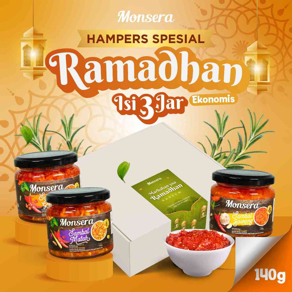 

Monsera Hampers Spesial Ramadhan Isi 3 Jar 140gr