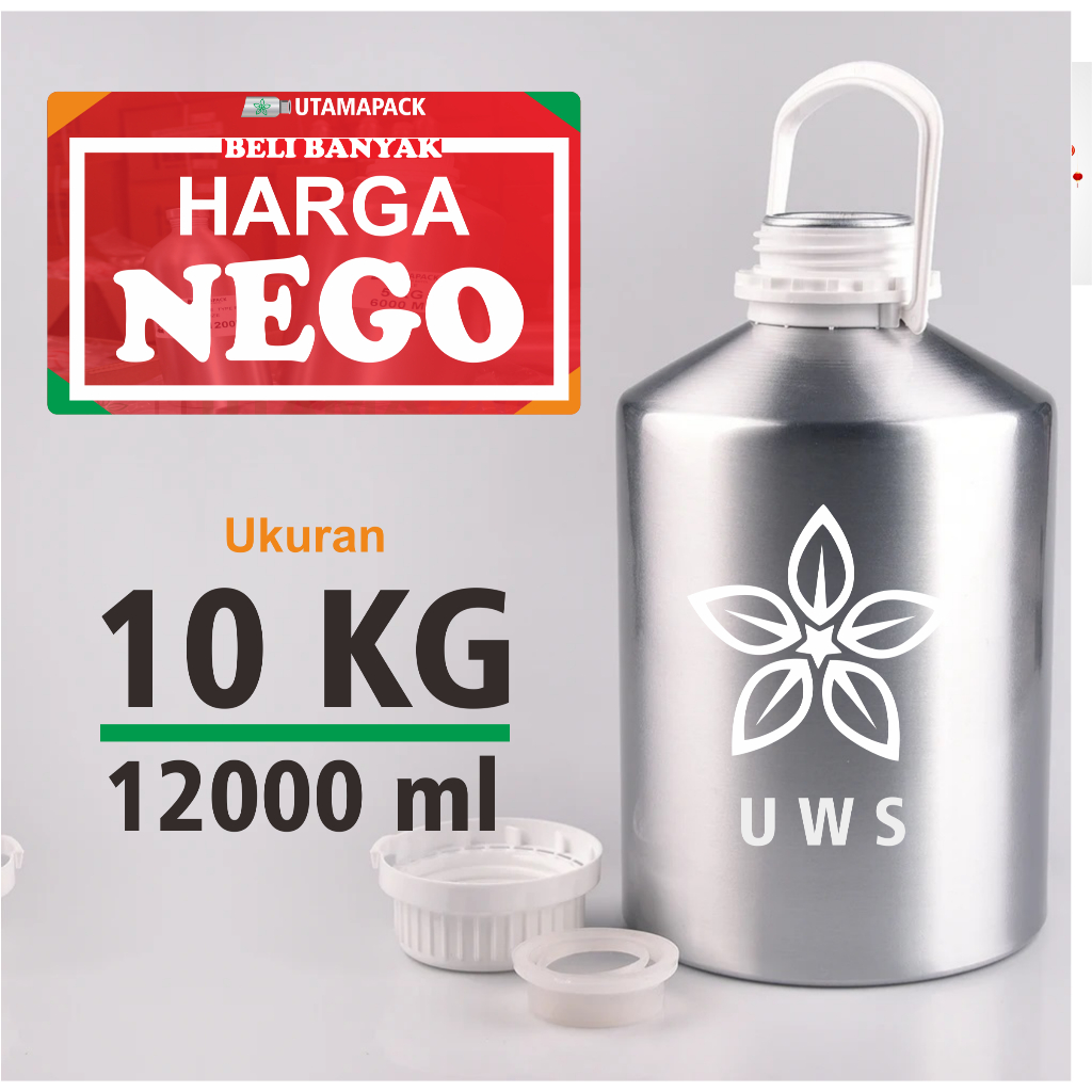 kaleng Baru  bibit parfum 10 kg / kaleng 12 liter / aluminum   / kaleng aluminium baru untuk minyak 