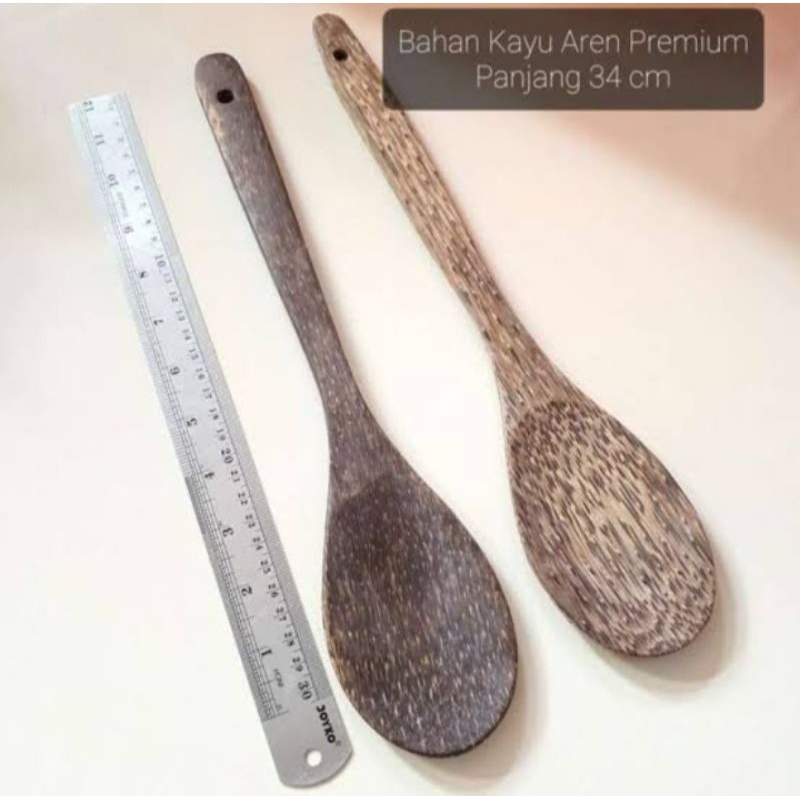 Sutil Kayu Aren / Spatula Kayu Aren / Sodet kayu Aren / Irus kayu / PREMIUM