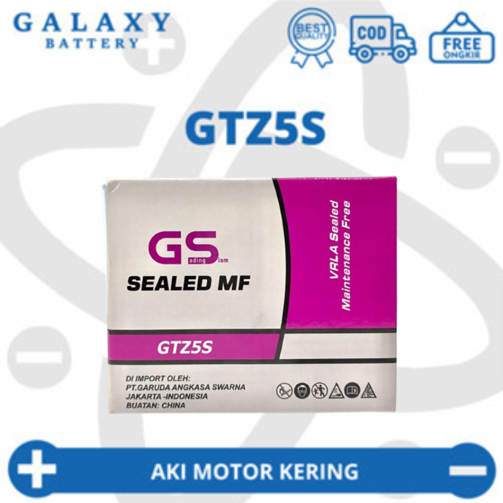 Aki Motor Vixion (old) / New Scorpio Z GTZ5S MF Accu Kering