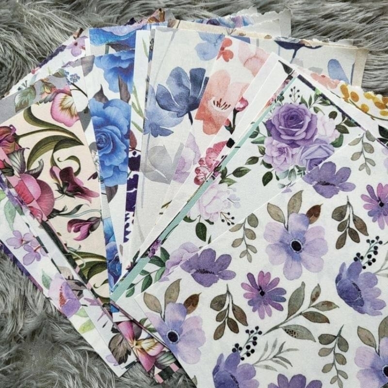 

10 Lembar Paper Floral Vintage / Paper deco floral aesthetic / paper deco flower / journaling paper deco / wall deco floral / paper vintage deco / album deco / paper retro flower