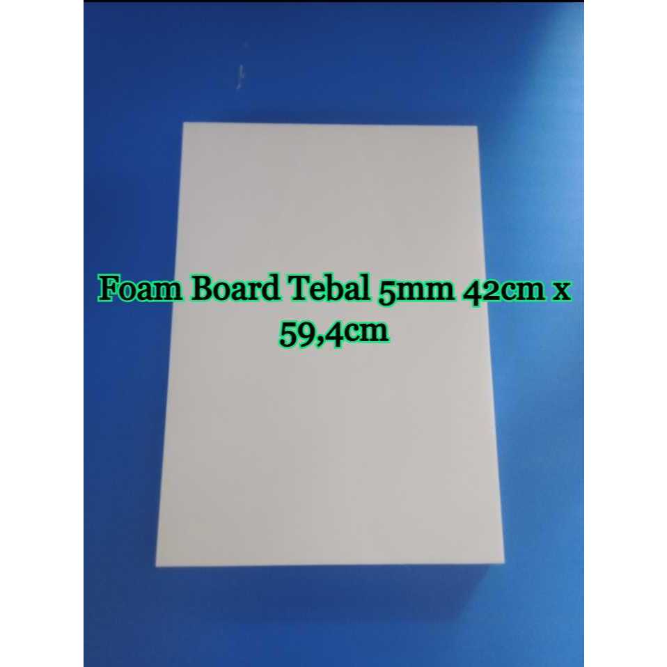 

Foam Board Tebal 5mm Ukuran A2 42cm x 59,4cm isi 2 lembar