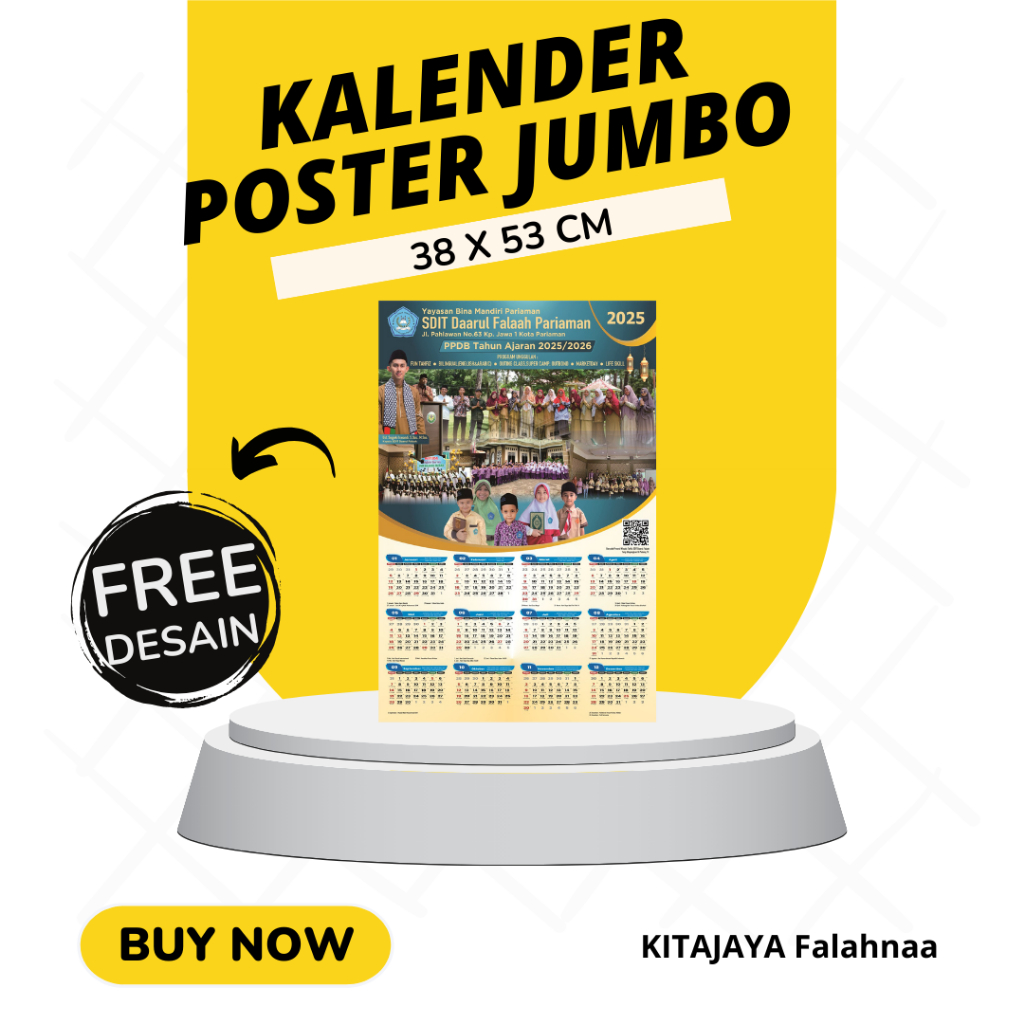 

Kalender 2026 Poster Promosi (1 Halaman) Ukuran 38x53 cm