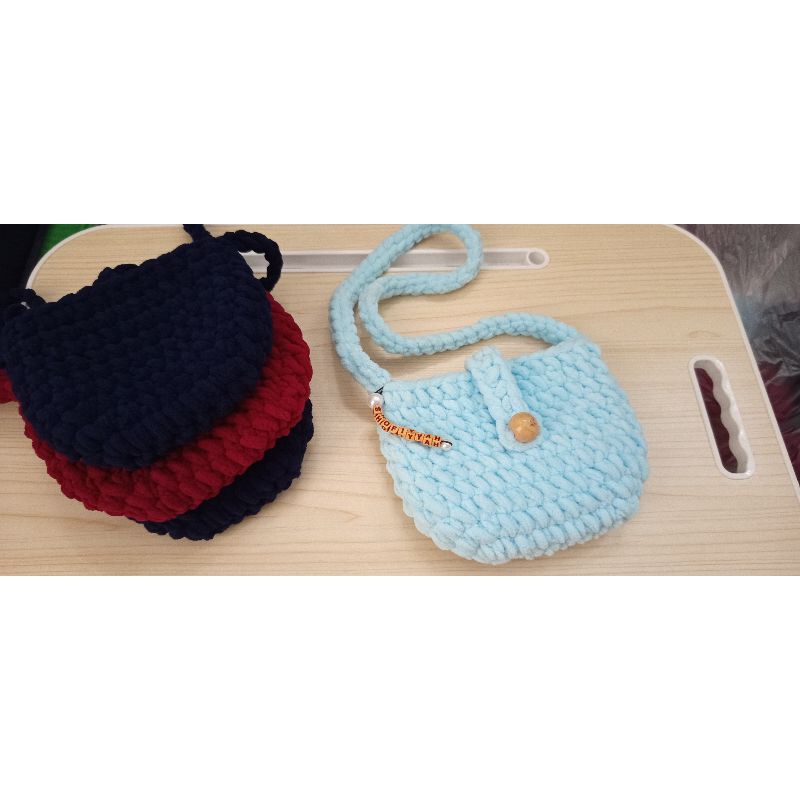 Tas Rajut Anak Fluffy/ Tas lebaran Anak/Tas Lebaran/Tas Raya