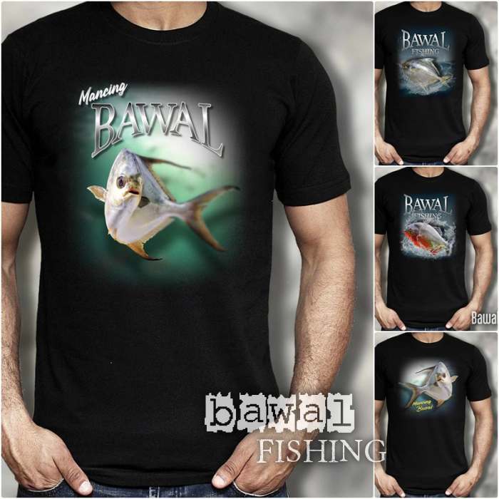 Kaos Mancing Ikan Bawal Fishing T-shirt Mancingmania Distro Baju Dewasa dan Anak Couple