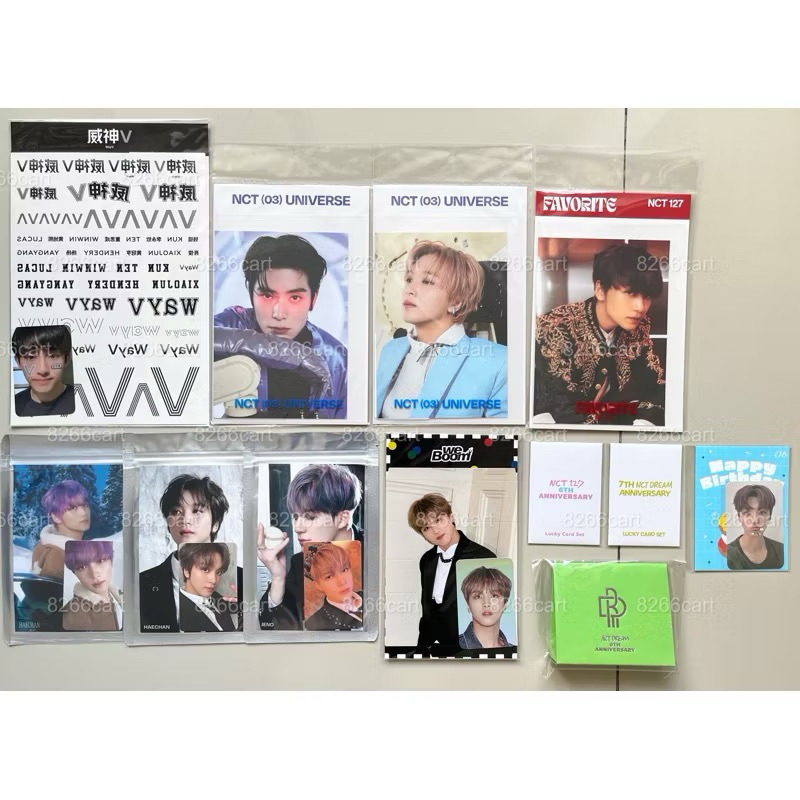 nct 127, nct dream & wayv sealed md — postcard + hologram set, 4x6 photo set, standee hologram, tatt