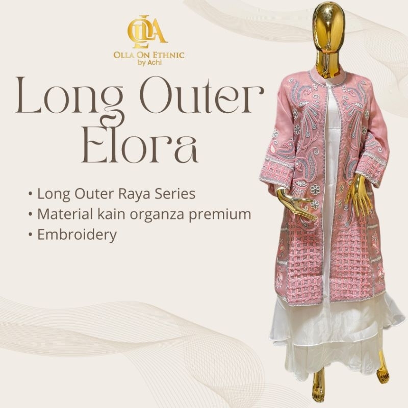 LONG OUTER ELORA || OUTER WANITA || FASHION MUSLIM