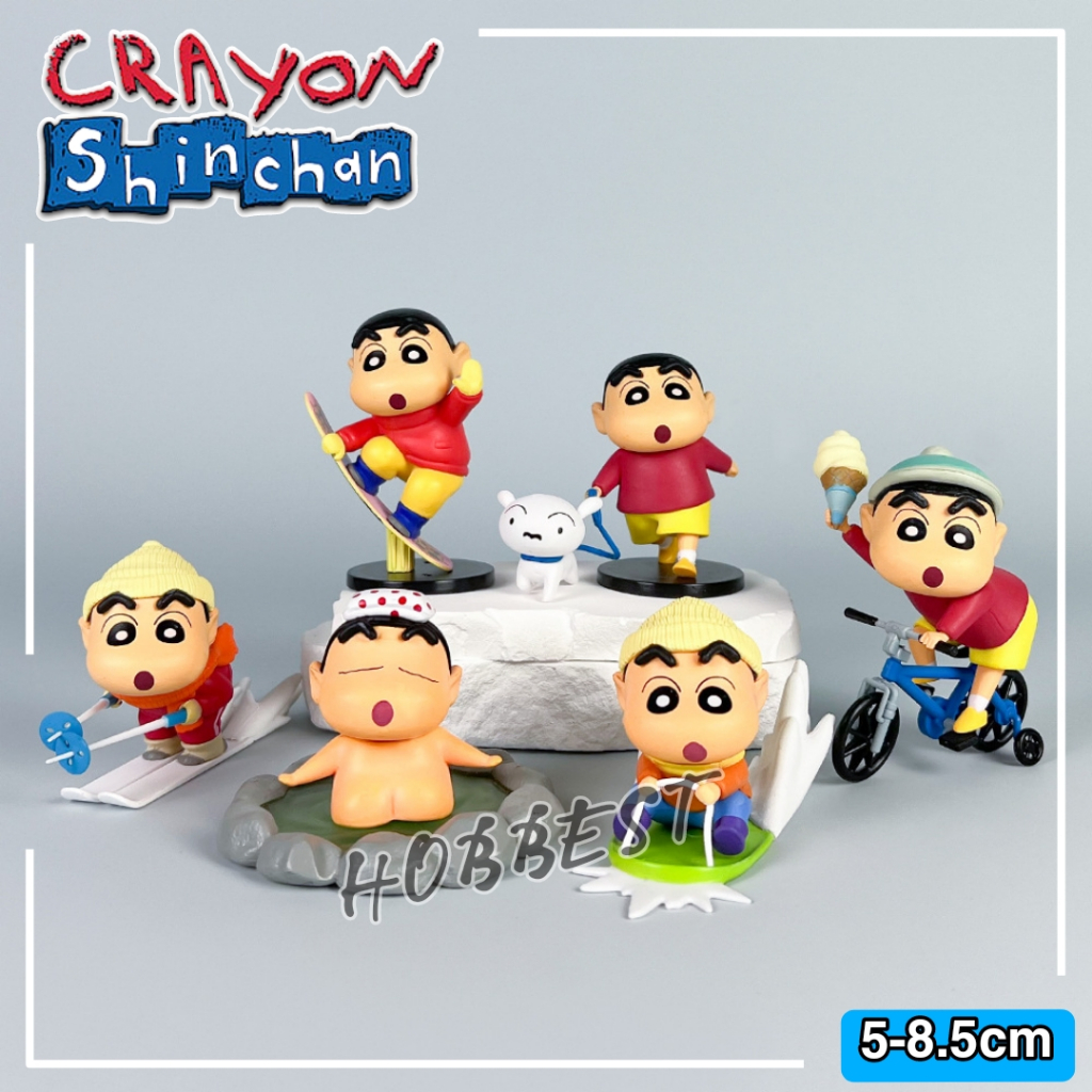 Action Figure CRAYON SHINCHAN satuan - Miniatur Pajangan Sinchan Topper Kue Sincan Toy Mainan Figur