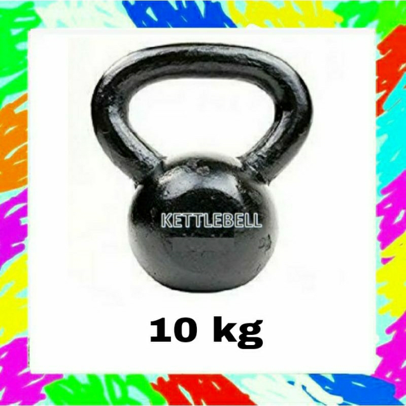 kettlebell 10kg/alat angkat beban kettlebel 10kg/kettlebell 10kg besi cor