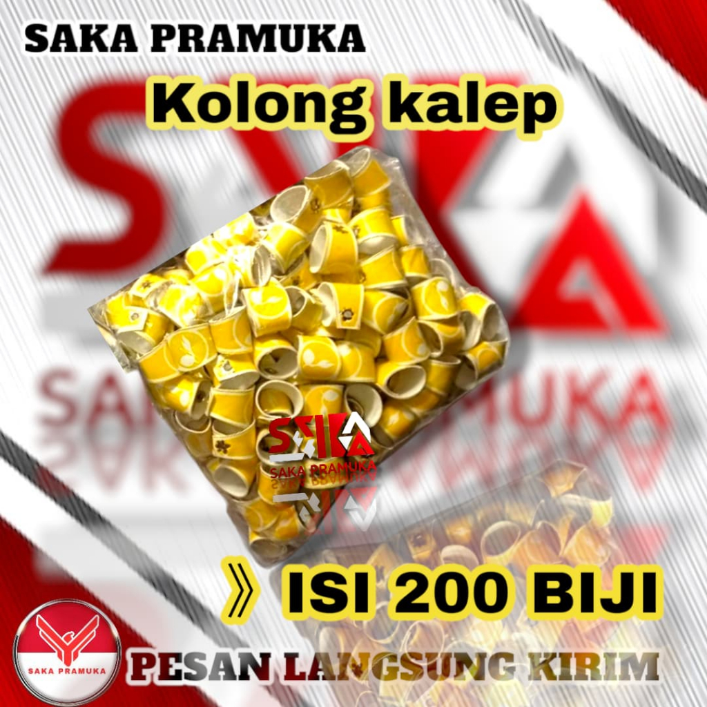 

[isi 200 biji] ring kolong kacu pramuka kuning penegak bahan kalep