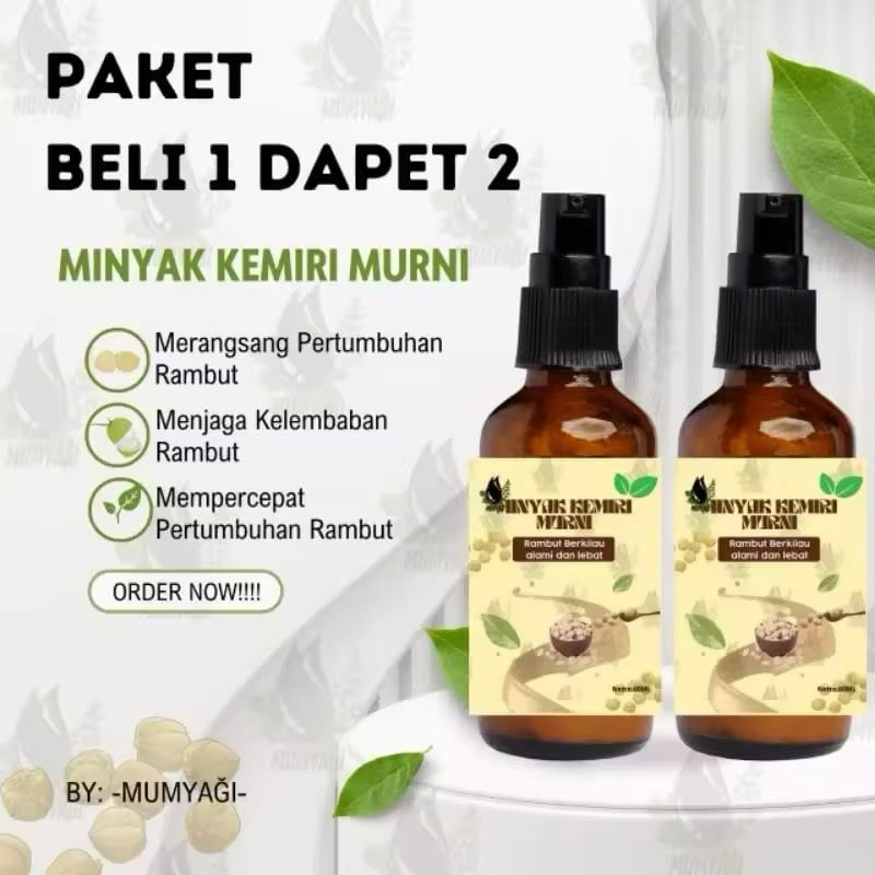 BELI 1 DAPAT 2 Minyak Kemiri Bakar Spray Khas Aceh Original 100% Asli Penumbuh Rambut Cepat Penumbuh
