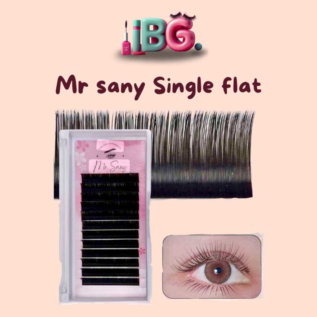 [Mr Sany OFFICIAL] Single Flat Eyelash Extention Bulu Mata Single Mr Sany Single Eyelash For Salon