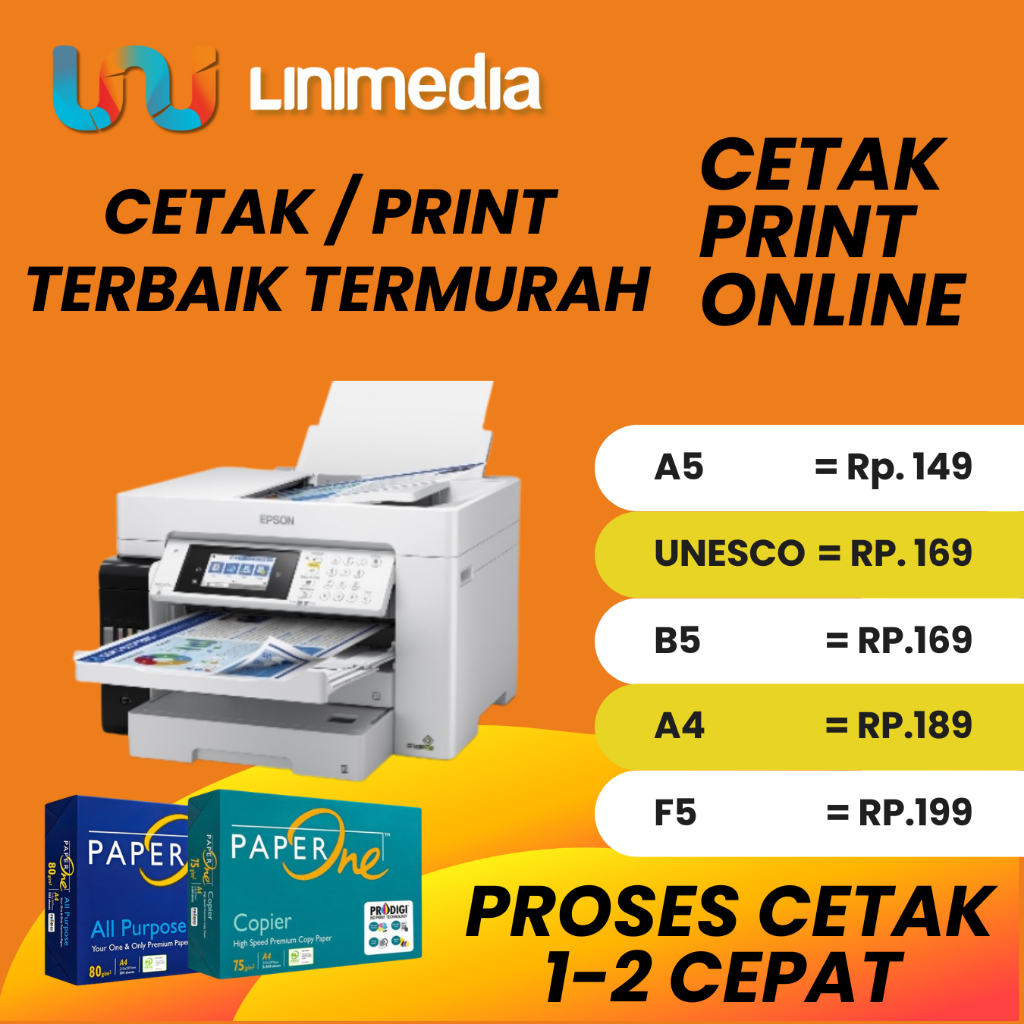 

PRINT / CETAK CEPAT A4 70 & 80 GSM TERMURAH, CETAK MAKALAH, PROPOSAL, SKRIPSI, TESIS, JURNAL
