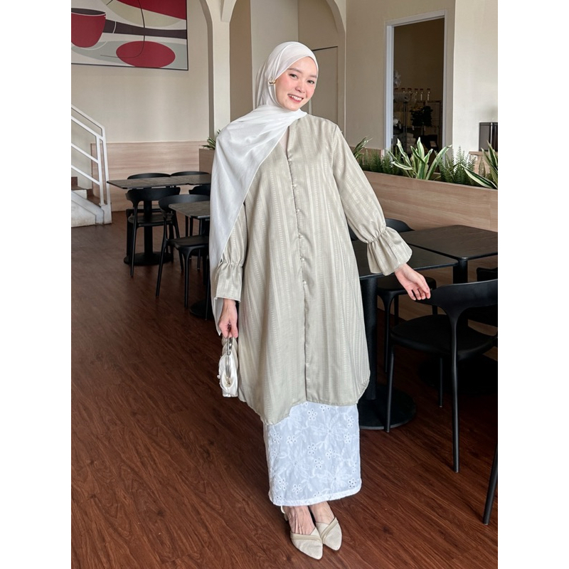 RUNAKU - NAYARA TUNIK - TUNIC LEBARAN 2026 LD 100-110 KONDANGAN ELEGAN WANITA HITAM CANTIK BUSUI - A