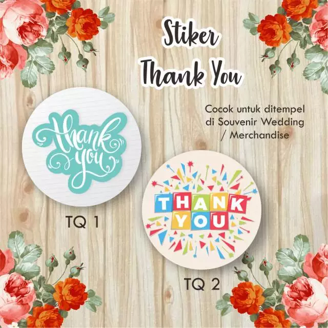 

Stiker Terima kasih cromo / Label / Souvenir Stiker Thank You, Tq, Ucapan Terima Kasih, Thanks Label
