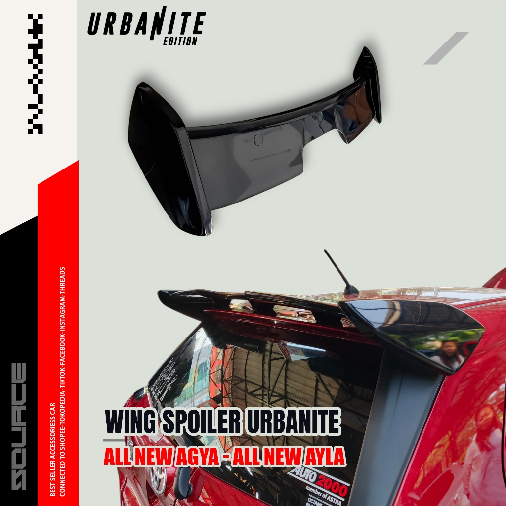 REAR WING SPOILER URBANITE - ALL NEW AGYA AYLA 2023 - NOW