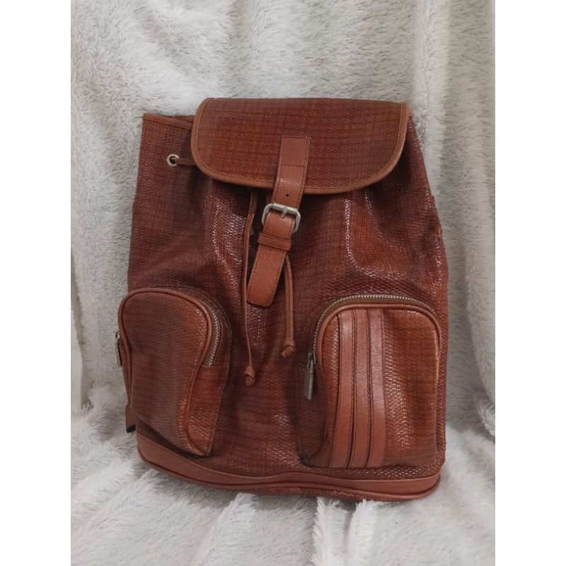 RANSEL KULIT ANYAM PRELOVED