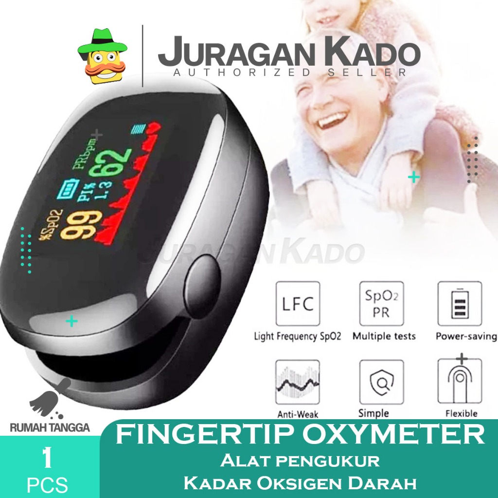 Pulse Oximeter Fingertip Pengukur Kadar Oksigen Detak Jantung Oximeter - A2 L87/A2 L88