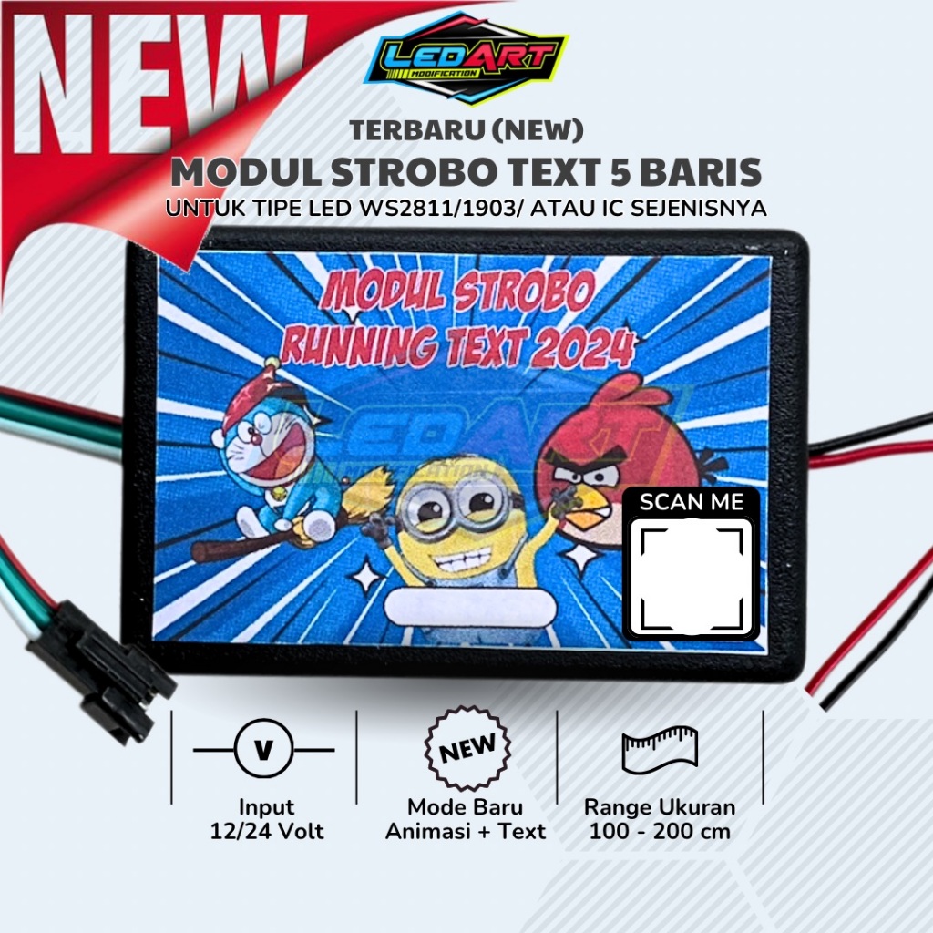 modul strobo 5 baris doraemon angrybird