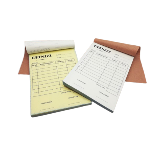

Cetak Nota / Cetak Bon Penjualan / Cetak Buku Tanda Terima NCR Custom - 1 Ply/2Ply/3Ply/4Ply