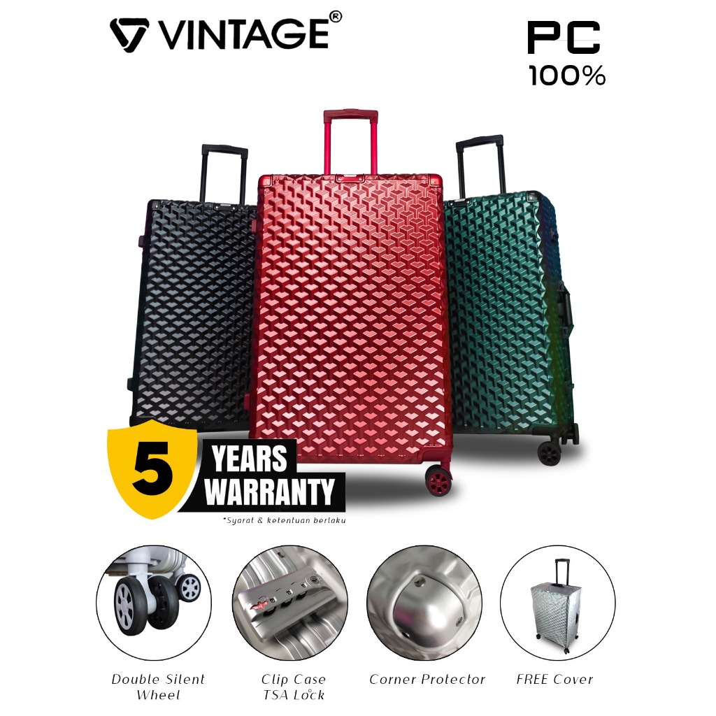 NEW VINTAGE POLO MILANO KOPER HARDCASE PC CLIP CASE 28 INCI 17005 GARANSI RESMI [100% ORIGINAL]